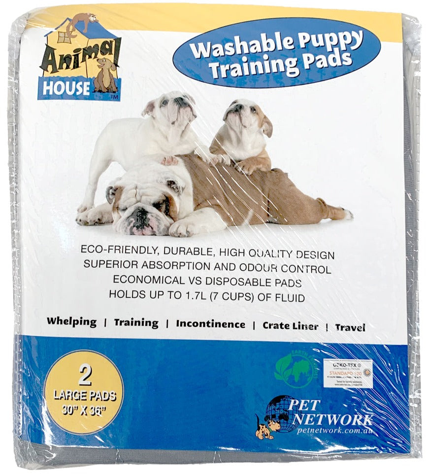 Animal House Washable Puppy Training Pee Pad 2 Pack 76cm x