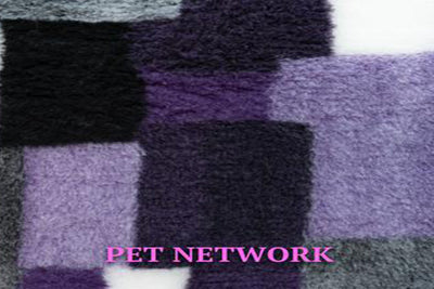 Vet Bed - No Backing - Purple, White and Black Rectangles