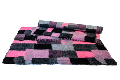 Vet Bed - No Backing - Pink, Grey and Black Rectangles