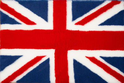 VET BED - RUBBER BACKED - UK FLAG (UNION JACK) - 100cm x 75cm